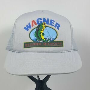 Wagner Record Brakers Grey Adjustable Snapback Hat Cap